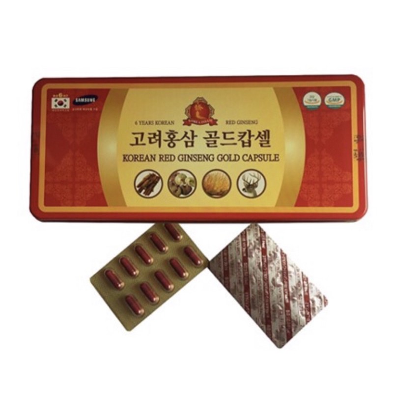 Viên Hồng sâm đông trùng nhung hươu linh chị Hàn Quốc 120 viên-Korean Red Ginseng Gold Capsule