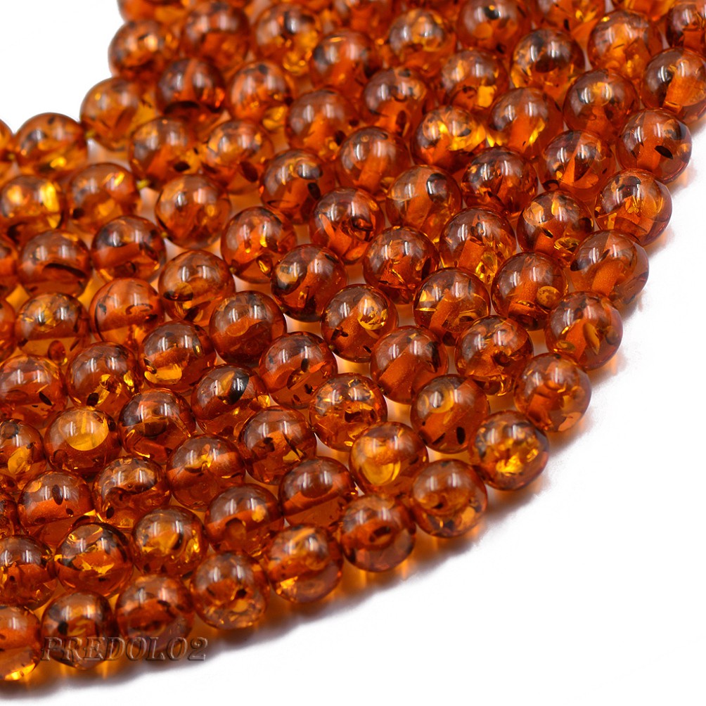 12mm Brown Resin Jewelry Making Ball Loose Beads Strand 15.5 inch Spacer