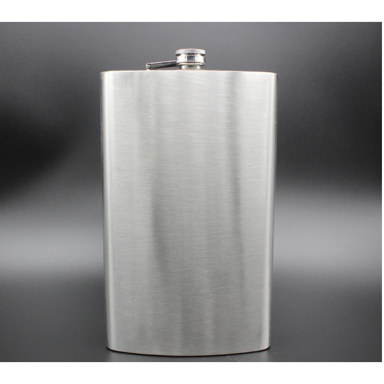 Bình inox đựng rươu 2L bao da cá tính không logo