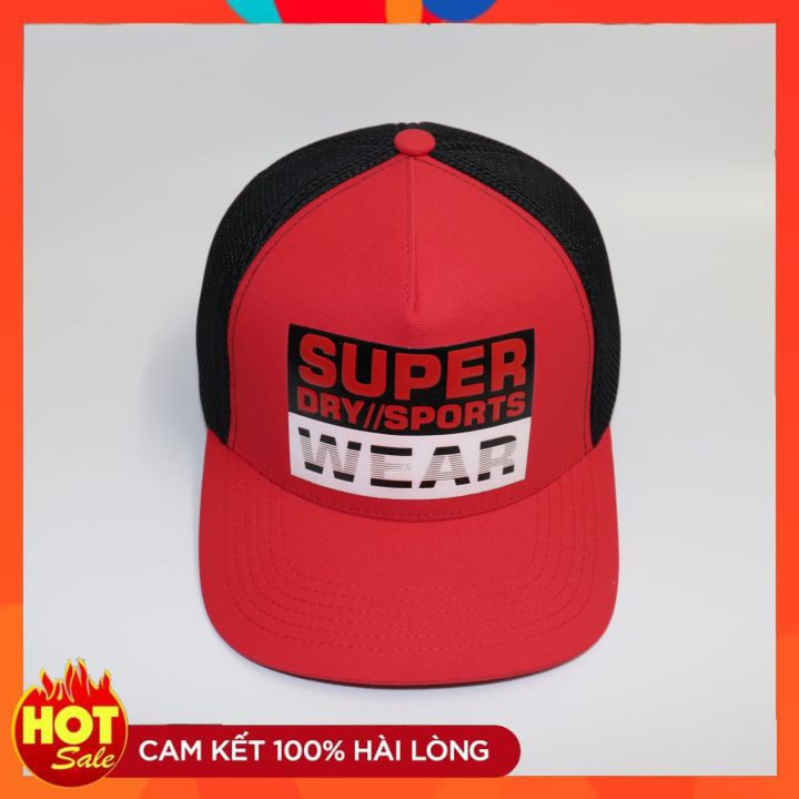 Mũ Snapback nam nữ SUPERWEAR đỏ thời trang, chất liệu dày dặn, freesize, chuẩn form phong cách năng động