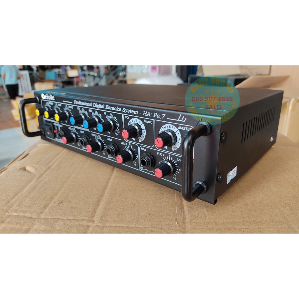 Âm ly liền Karaoke Oriole PA7 250W có DC 12V - AMPLI MINI
