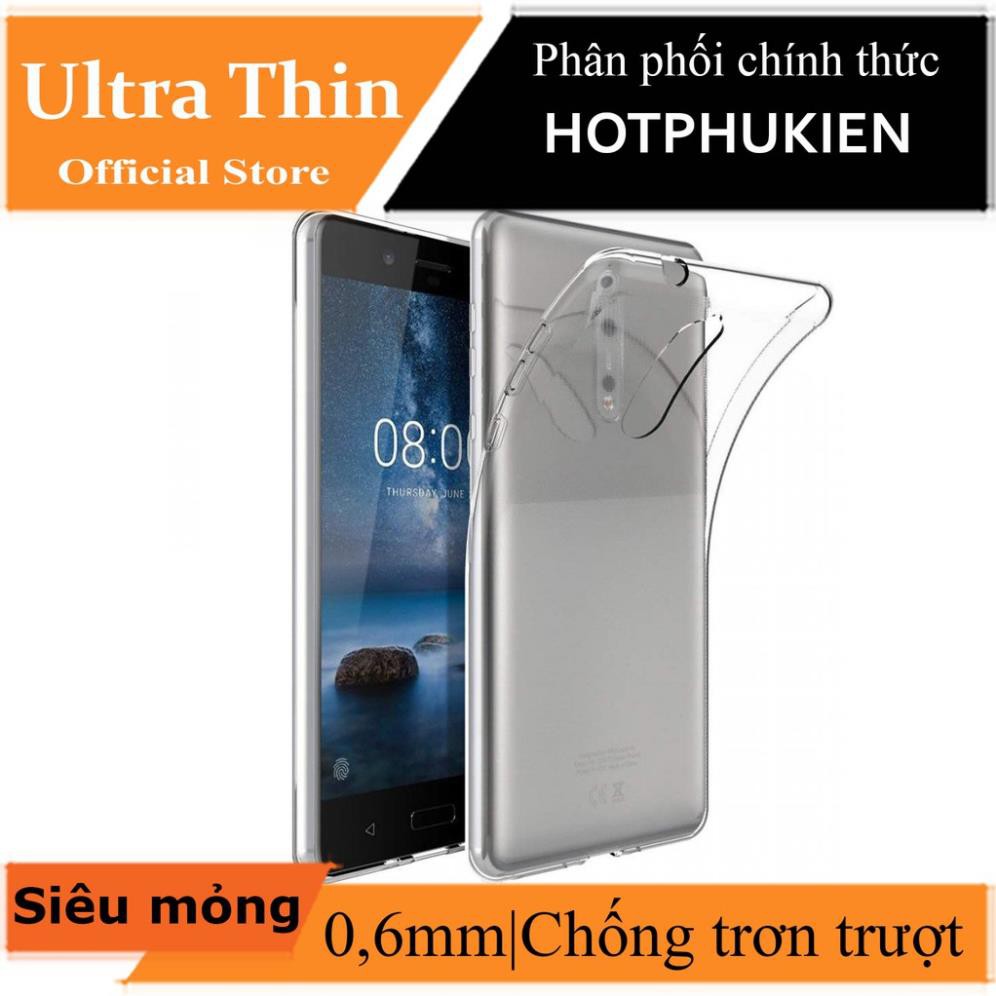 Ốp lưng dẻo Utra thin cho Nokia 8 - Hàng chính hãng(Chống trầy,chống trượt, trong suốt)