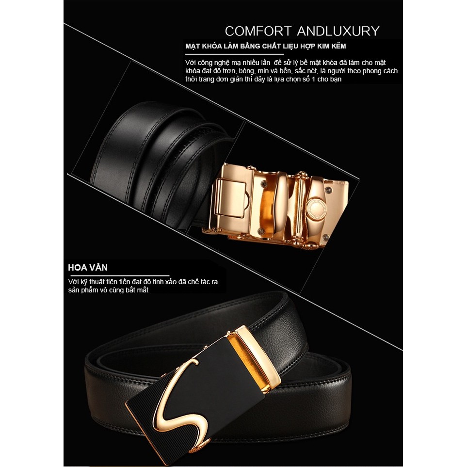 Thắt lưng da nam cao cấp - Kèm Hộp - Tặng Kính Xuyên Đêm | BigBuy360 - bigbuy360.vn