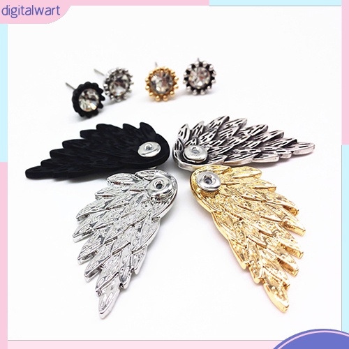 Khuyên tai hình cánh thiên thần đính đá thời trang thanh lịch dành cho nữ nhiều màu lựa chọn