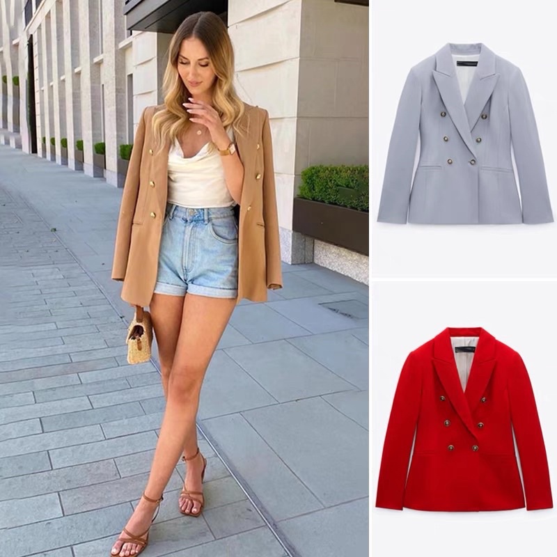 ORDER 🌹 ZR - Áo Blazer vải dạ hạt nút