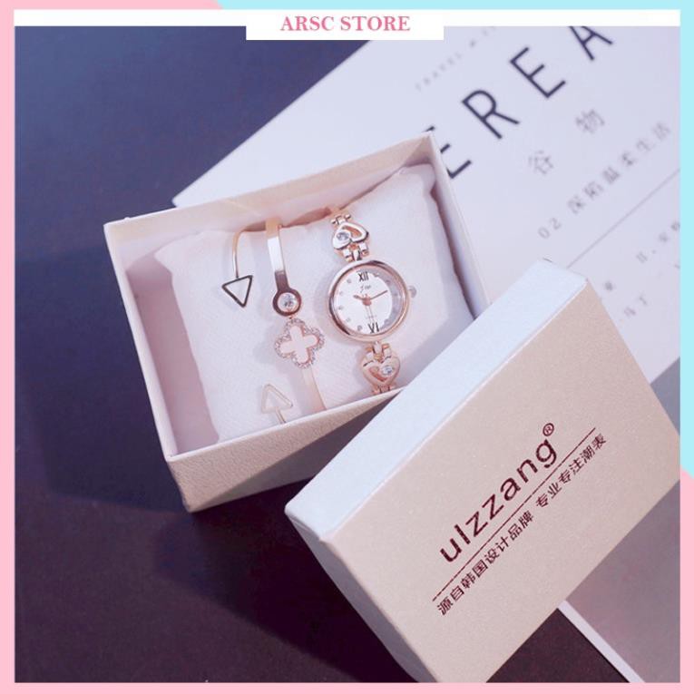 Đồng hồ nữ Ulzzang JW hàng chính hãng kèm lắc tay