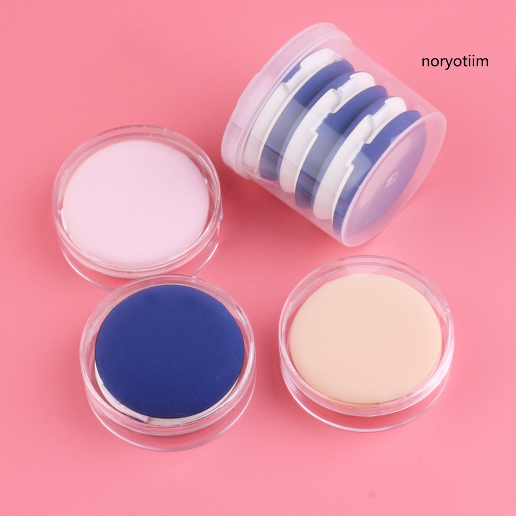 Set 5 Mút Trang Điểm Hình Tròn Có Thể Sử Dụng Khô Và Ướt Tiện Dụng