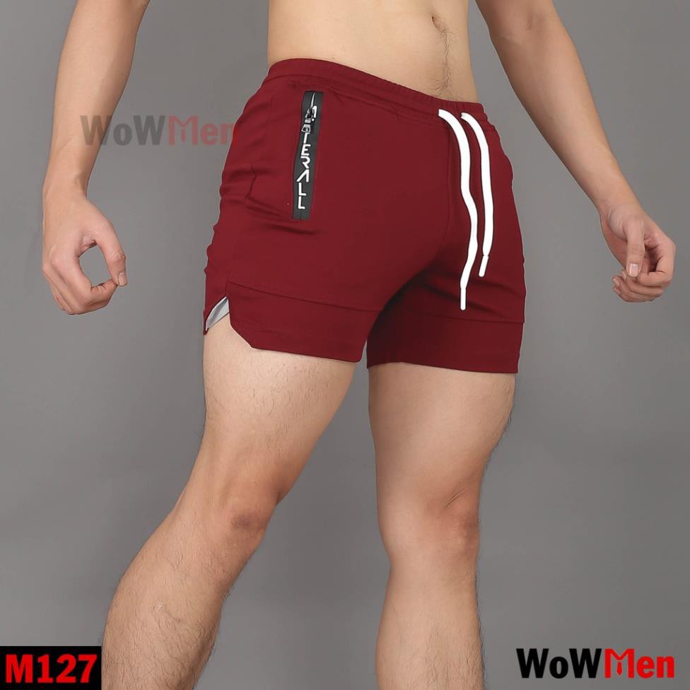 Quần Đùi Thun Nam Tập Gym Đi Bơi Mặc Ngủ Quần Short Slim Fit Ngắn Ôm Ngang Đùi - M127 👑 *