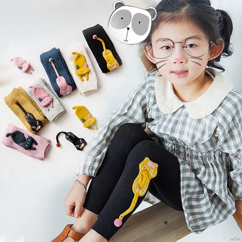 Quần legging hình chú mèo đáng yêu cho bé gái