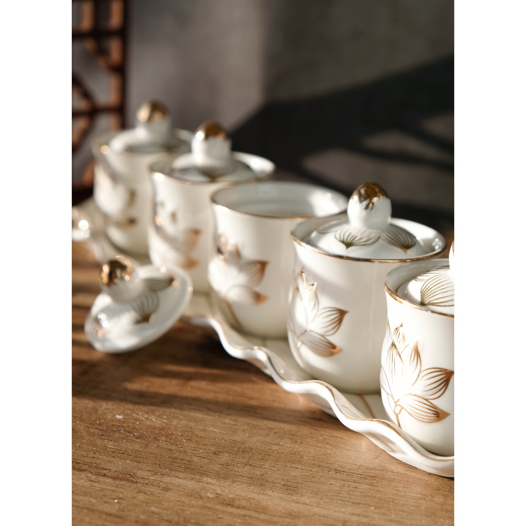 CHUNG NƯỚC CÚNG BẠCH NGỌC SEN TRẮNG