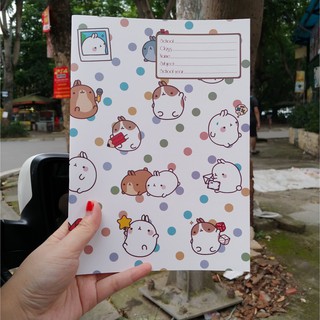 Vở Molang chấm bi khổ 17x24cm