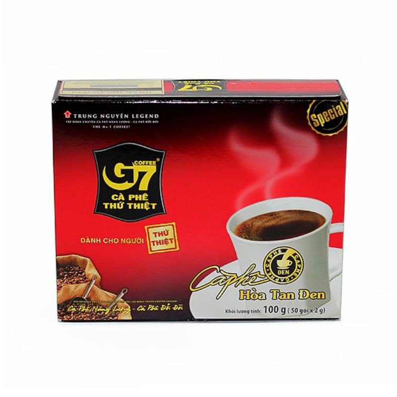 Cà Phê Trung Nguyên G7 Hòa Tan Đen (2G x 50 Gói)