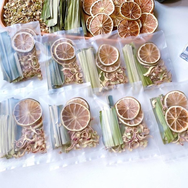 Set 8 gói trà chanh sả detox- giảm cân, giảm mụn, thanh lọc cơ thể