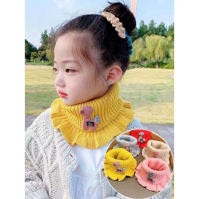 Khăn ống bánh bèo cho bé gái, bé trai từ 2-12 tuổi (giao màu đúng, hình ngẫu nhiên)