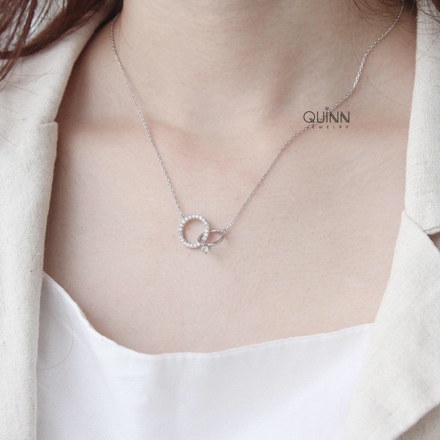 Dây chuyền Together, Dây chuyền bạc 925 vòng tròn đính đá