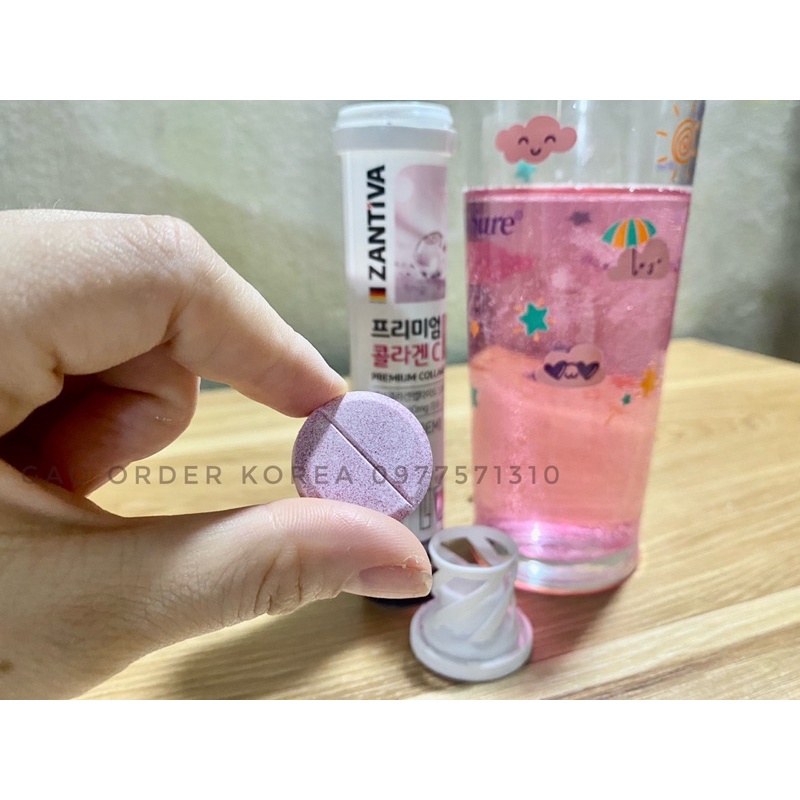 Combo 3 viên sủi collagen c Zantiva hộp 20 viên