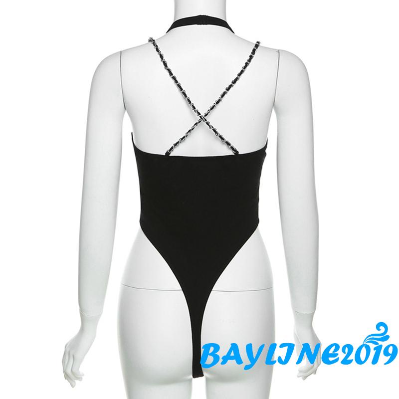 Áo Liền Quần Dạng Yếm In Chữ Quyến Rũ Cho Nữ