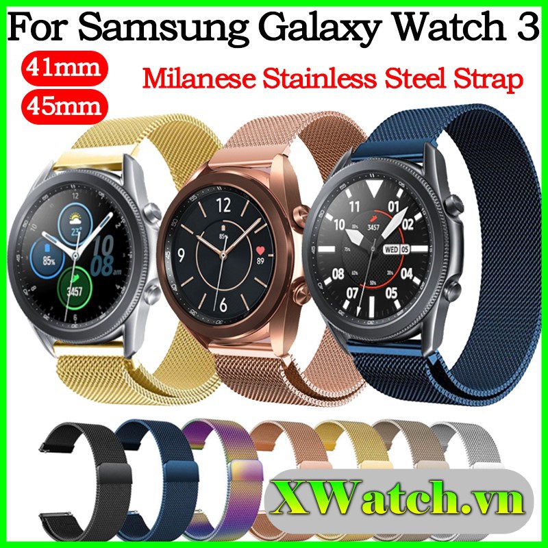 Dây Milanese Loop nam châm Samsung Galaxy Watch 3 41mm / 45mm thép không gỉ