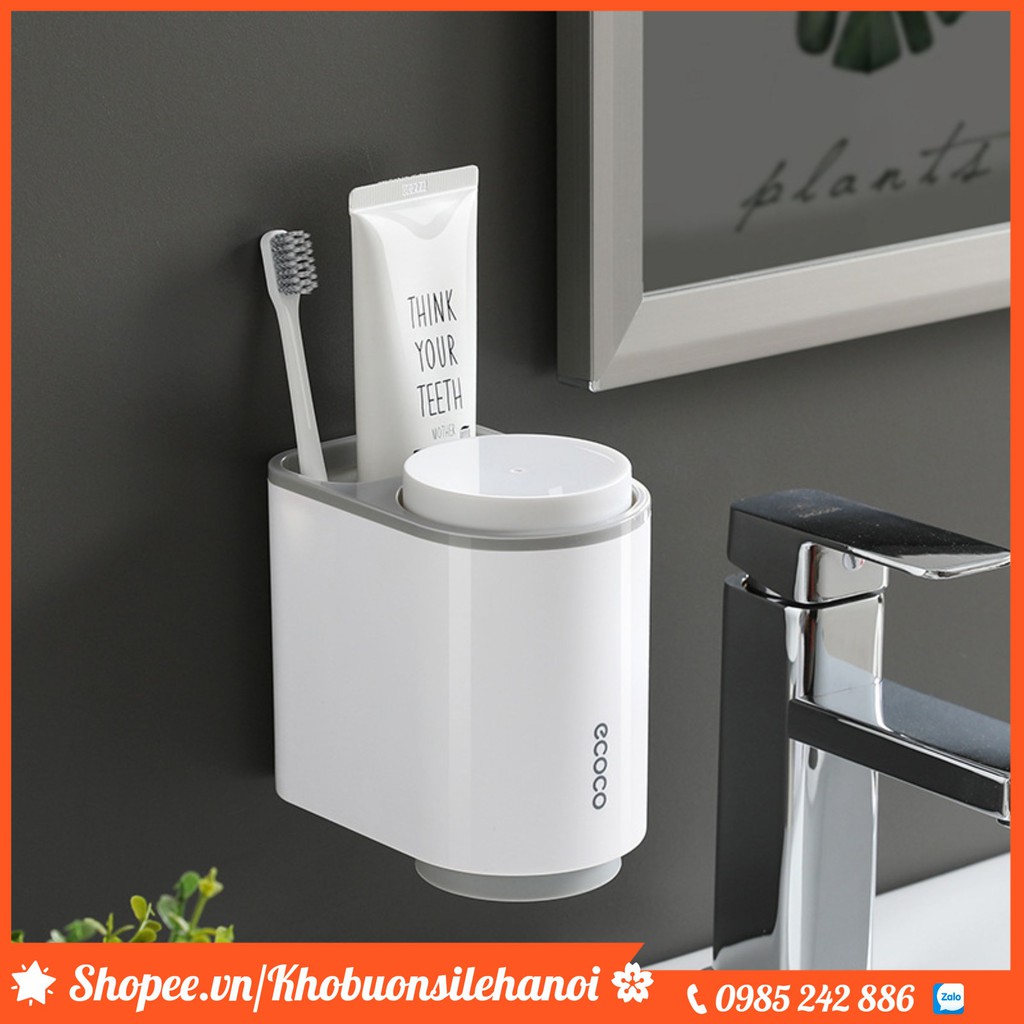 Bộ Đựng Bàn Chải Kem Đánh Răng ECOCO Cao Cấp [KÈM 2 CỐC]