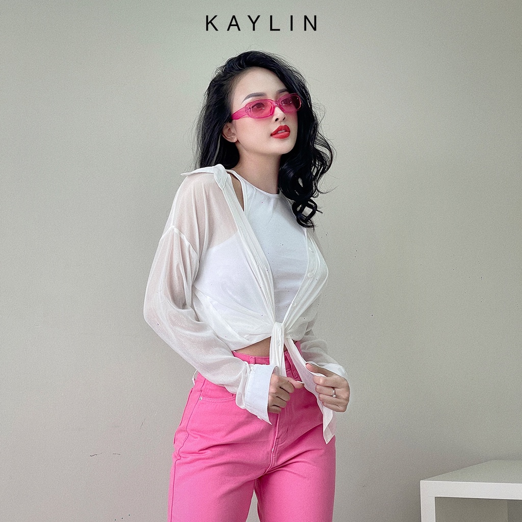 Áo thun nữ ba lỗ croptop phong cách KAYLIN - N1717