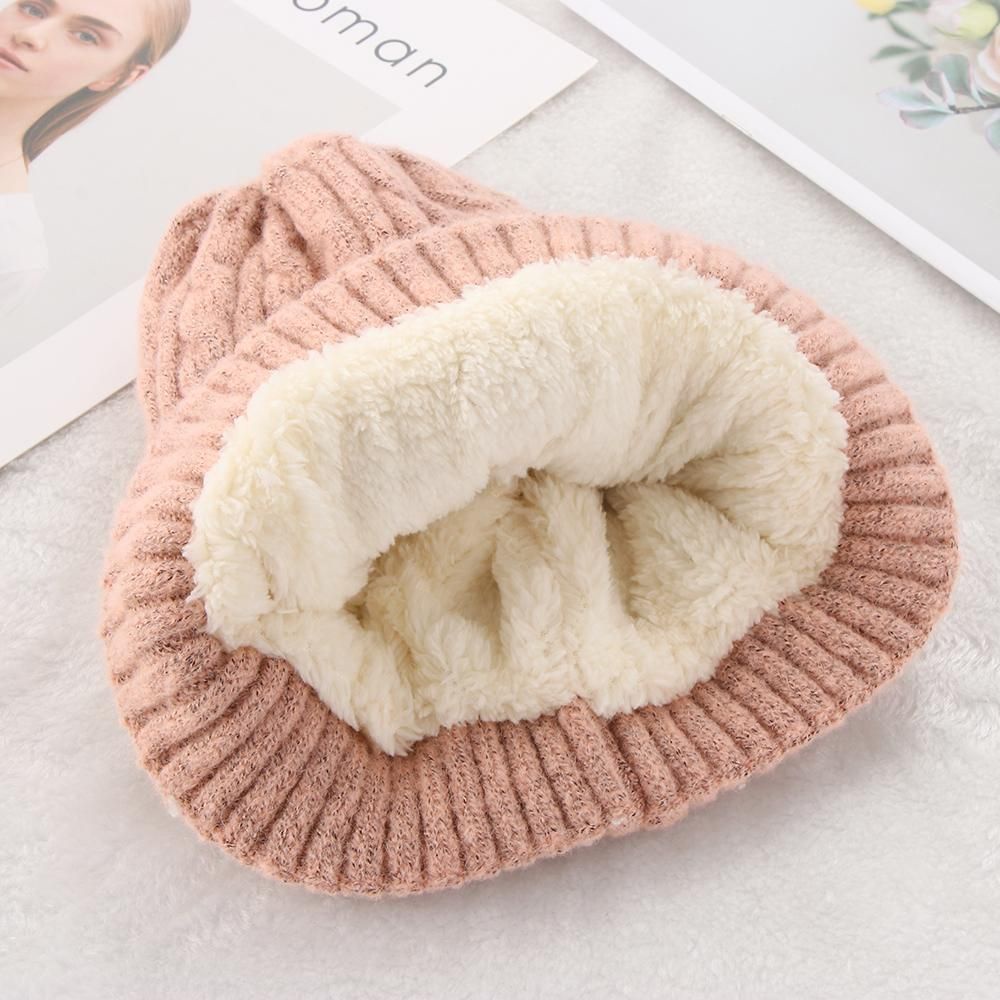 Mũ Len Trùm Đầu Dày Dặn Mềm Mại Màu Trơn Thời Trang Mùa Đông Cho Nam Và Nữ