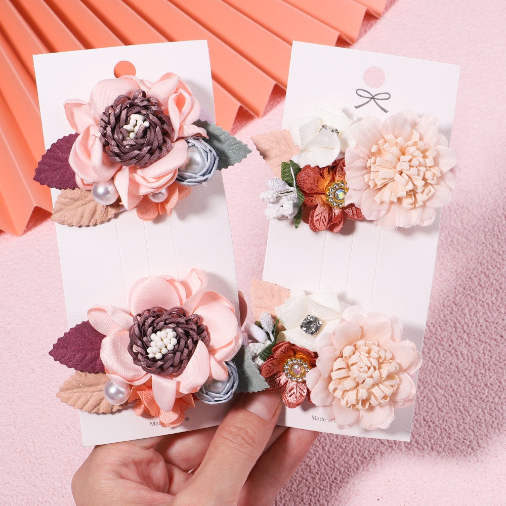 Set 2 kẹp tóc KIDSBOWS 2863/ 2861 hình hoa xinh xắn cho bé gái