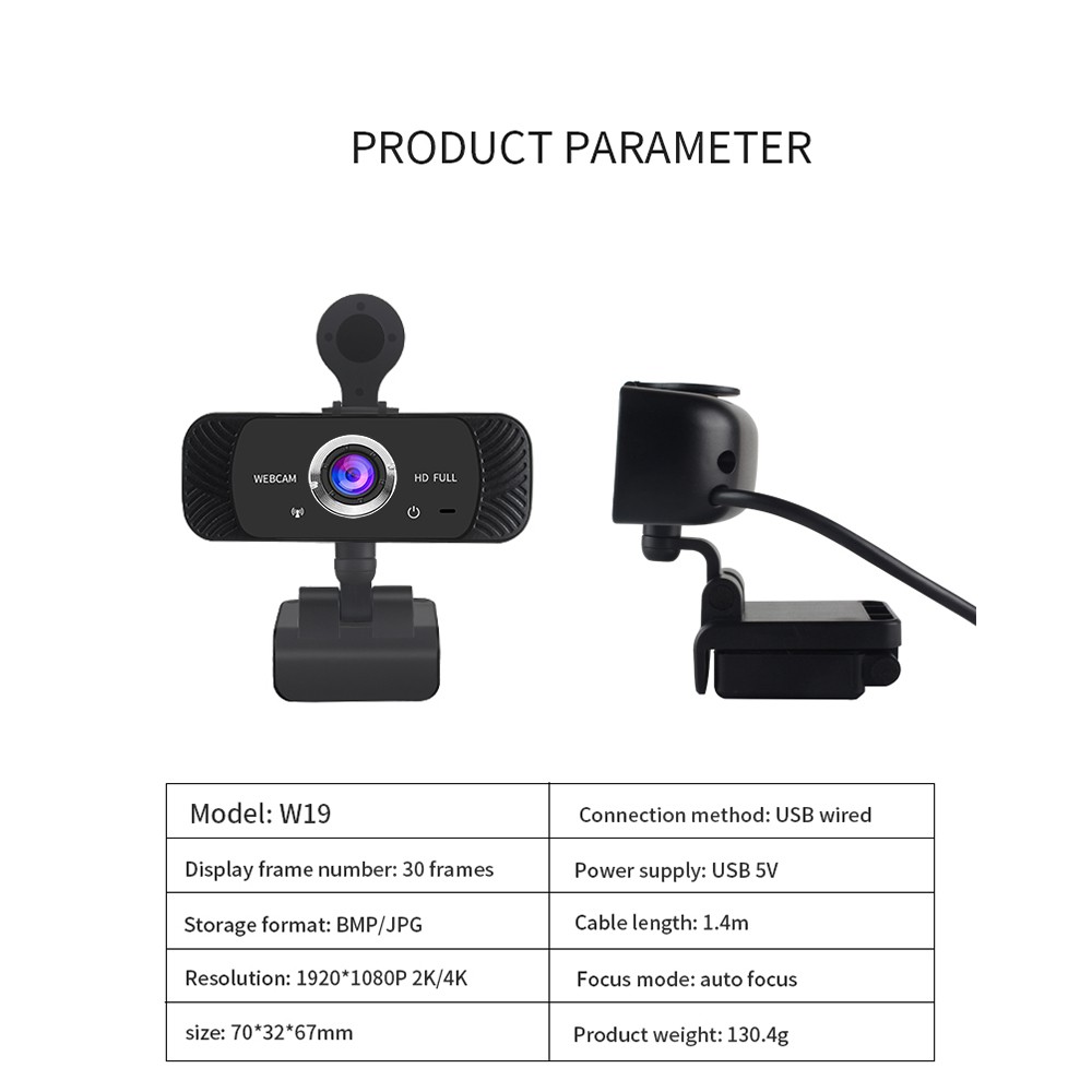 Webcam EVEBOT USB 1080p tự động lấy nét kèm mic chất lượng cao | BigBuy360 - bigbuy360.vn