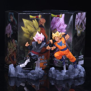 Mô hình Son Goku Super Saiyan vs Black Goku Super Saiyan Rose cao 10cm
