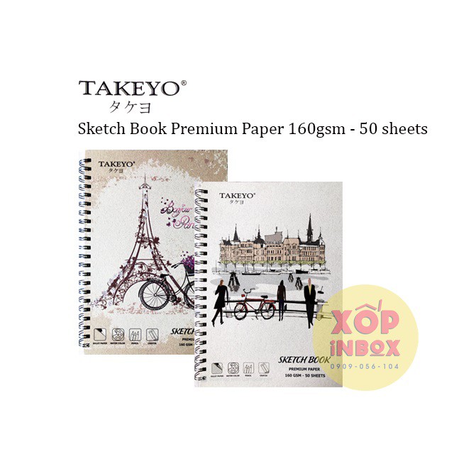 Sổ vẽ Takeyo Sketch book A4 160gsm