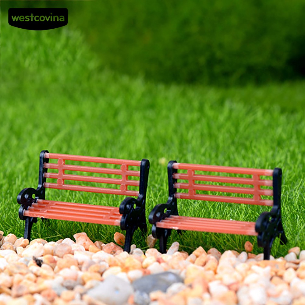 Mô Hình Ghế Dài Công Viên Mini Trang Trí Sân Vườn