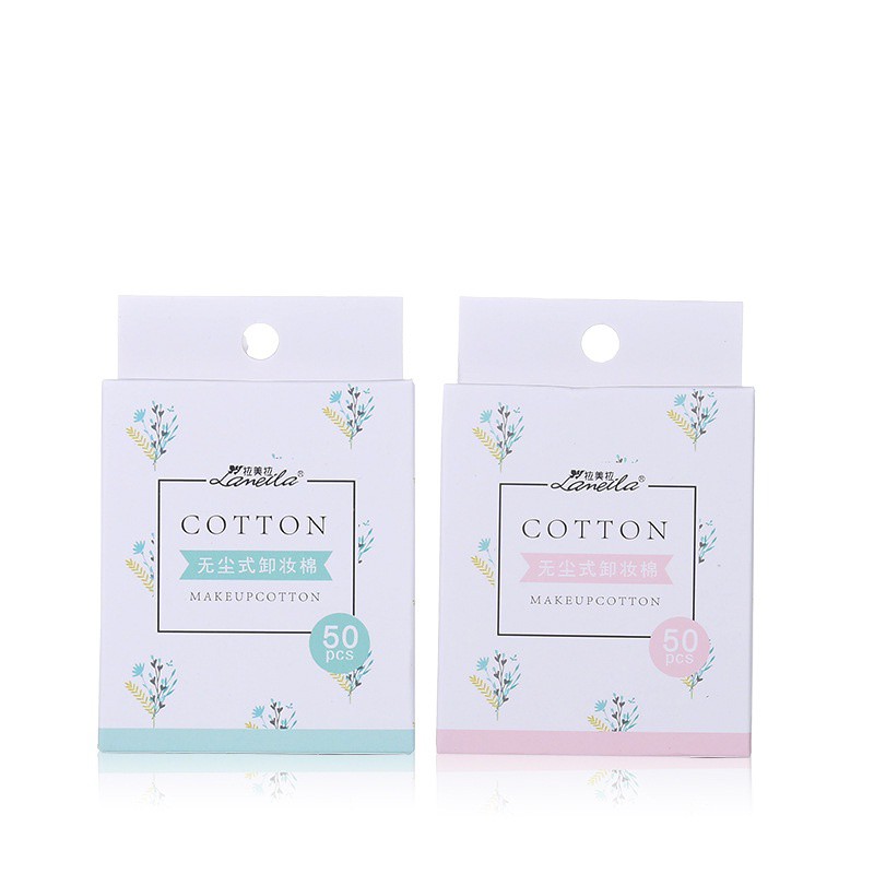 [Hộp 50 miếng] Bông tẩy trang mini cao cấp Lameila siêu mỏng - 100% Cotton an toàn cho mọi loại da Duashop
