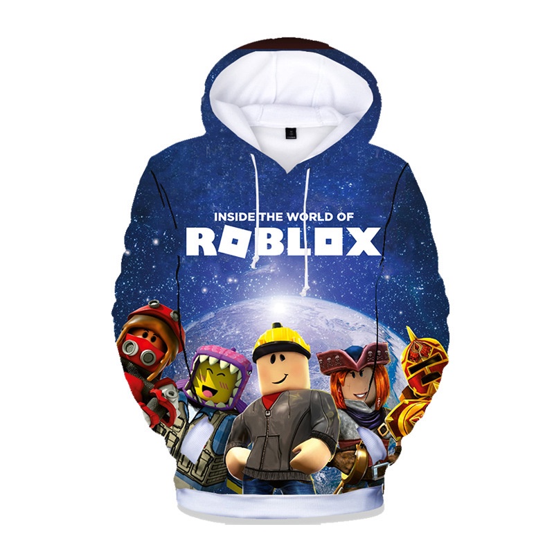 Áo Hoodie In Hình ROBLOX 3D Tay Dài Dành Cho Bé Trai 2-15 Tuổi