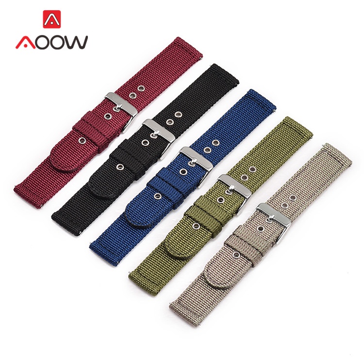Dây Đeo Nylon 18mm 20mm 22mm 24mm Cho Đồng Hồ Samsung Galaxy Watch Active2 Amazfit GTR Huawei GT 2