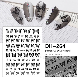 sticker dán móng hình bướm mới