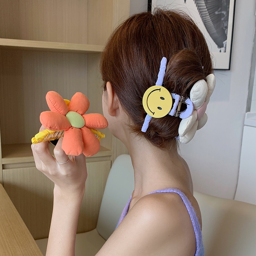 Kẹp tóc hình mặt cười thời trang mùa hè mới