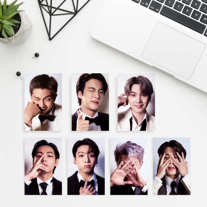 Bộ 100 Thẻ Hình Nhóm Nhạc Bts DICON101 Vact 2021 DYNAMITE GQ x VOGUE