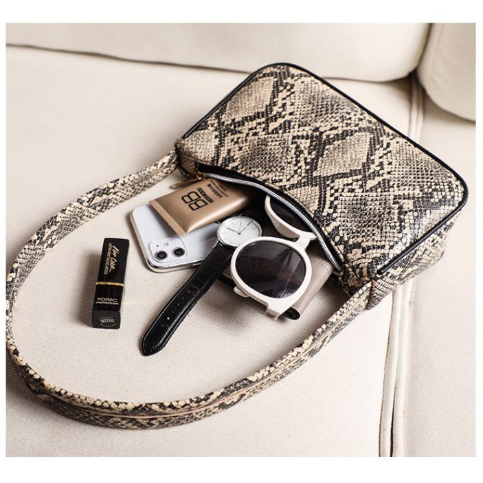 Túi kẹp nách vân da trăn quai tròn thời trang thanh lịch KN06 túi đeo vai TX Quảng Châu cao cấp | BigBuy360 - bigbuy360.vn