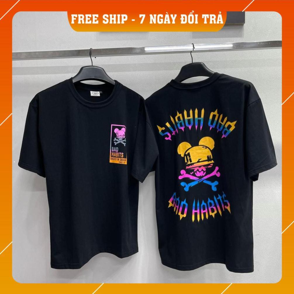 ÁO THUN BAD HABITS Multi Logo Nam nữ