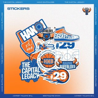 Set sticker 8 hình nhãn dán Hanoi Buffaloes phù hợp dán mũ bảo hiểm, laptop, xe máy, ô tô, điện thoại...