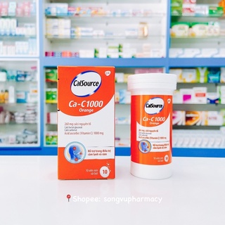 Viên sủi CalSource Ca-C1000 Orange - Vitamin C 1000 (Tuýp 10 viên)