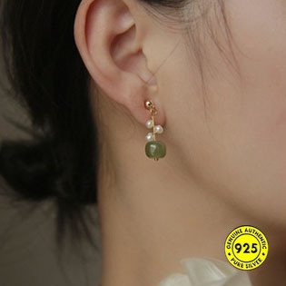 Bông Tai Mạ Vàng 18K Đính Ngọc Trai Sang Trọng