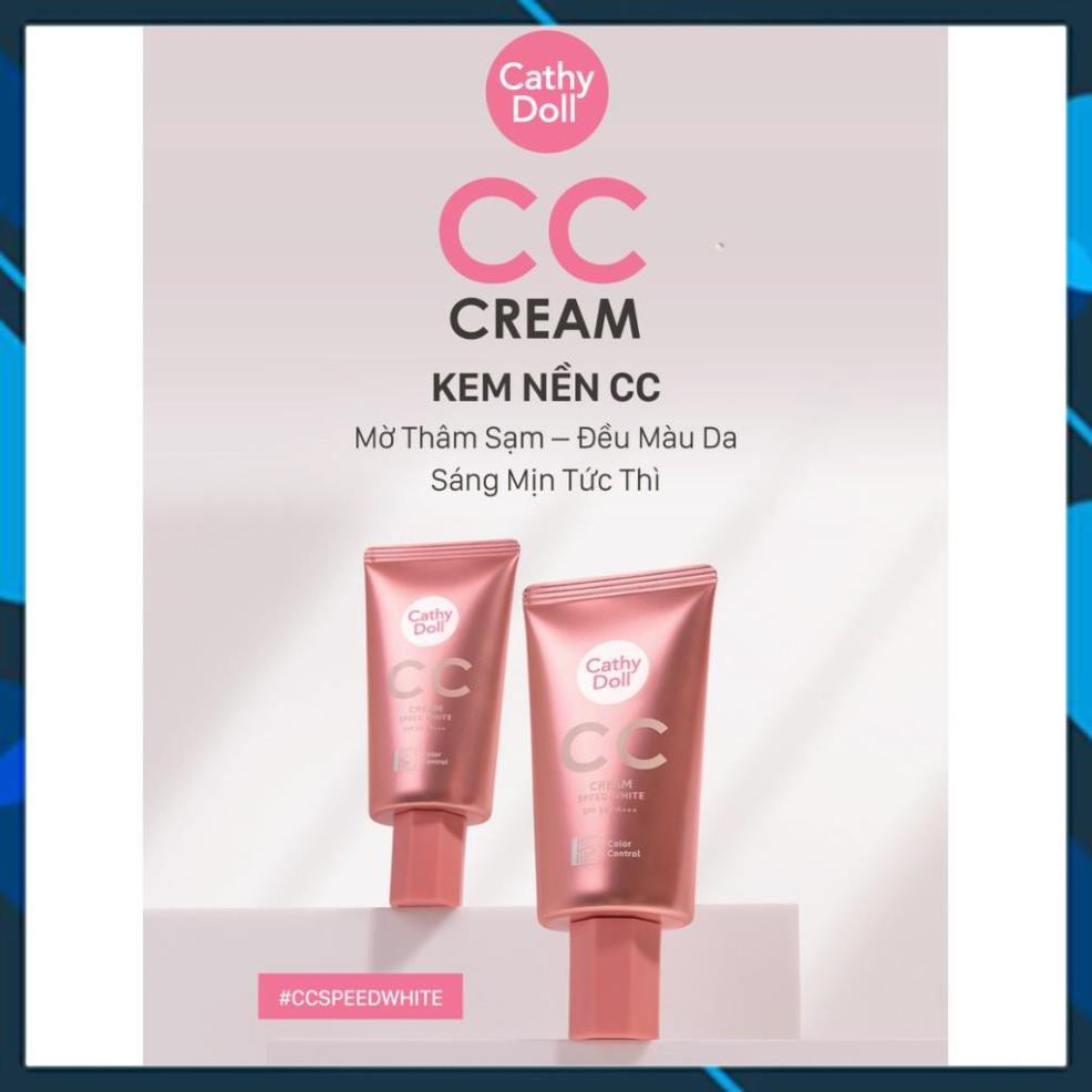 Kem nền Cathy Doll Speed White CC Cream SPF 50 PA+++ 50ml kiềm dầu, chống nắng, che phủ khuyết điểm