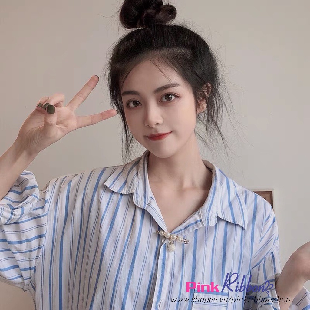 [Phụ kiện thời trang] SET 2 CÁI - Ghim cài đính trai/đá điều chỉnh lưng quần / Cài áo hạt trai
