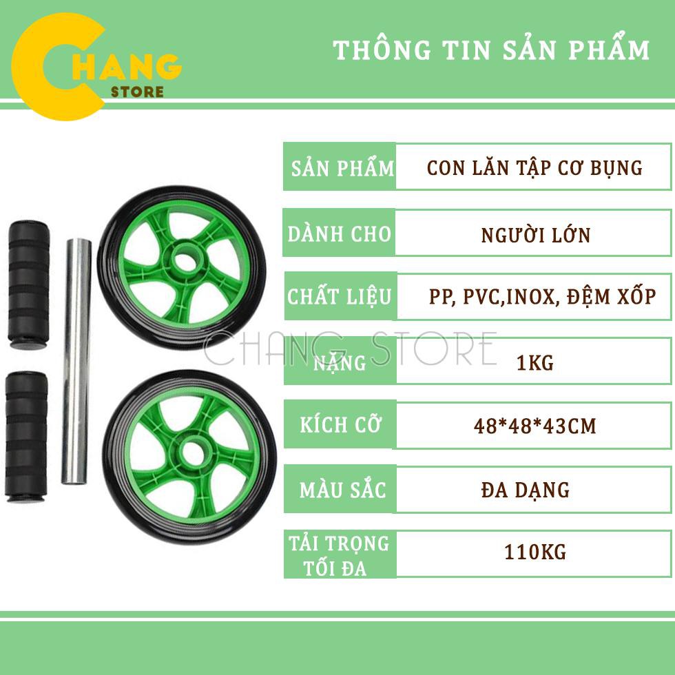 Con Lăn  Tập Cơ Bụng AB + Tặng Thảm Quỳ Đầu Gối Khi Tập