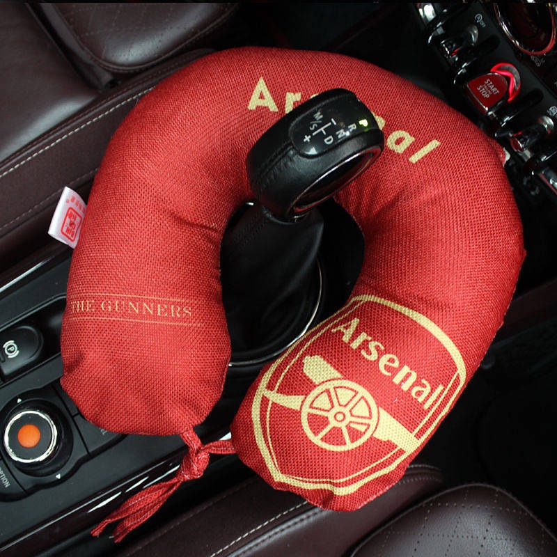 U-Shape Pillow Car Neck Pillow Vertebra Nap Travel U-Shaped Headrest Real Madrid Barcelona Juve Ac Liverpool (Ball Game) Fan Supplies BRnc