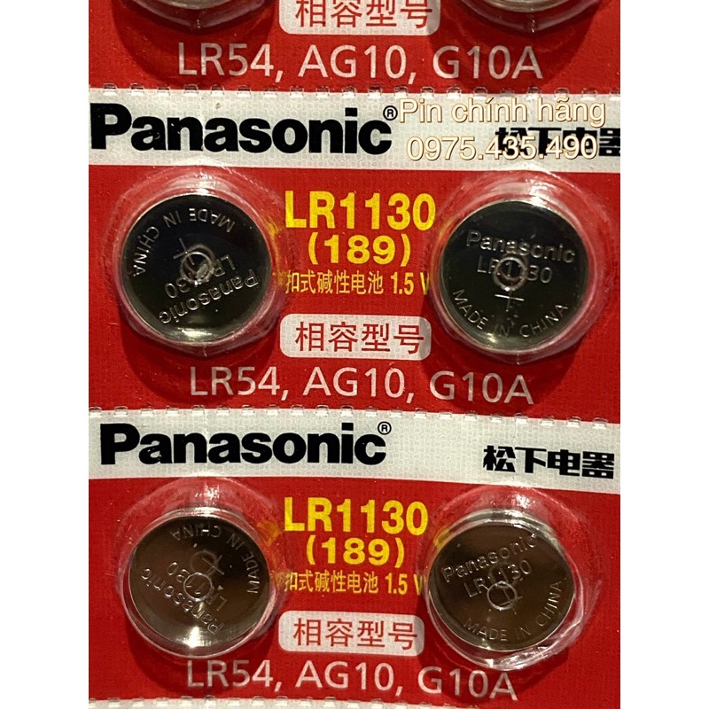 Pin LR1130 / 189 / AG10 Panasonic Alkaline Vỉ 10 Viên