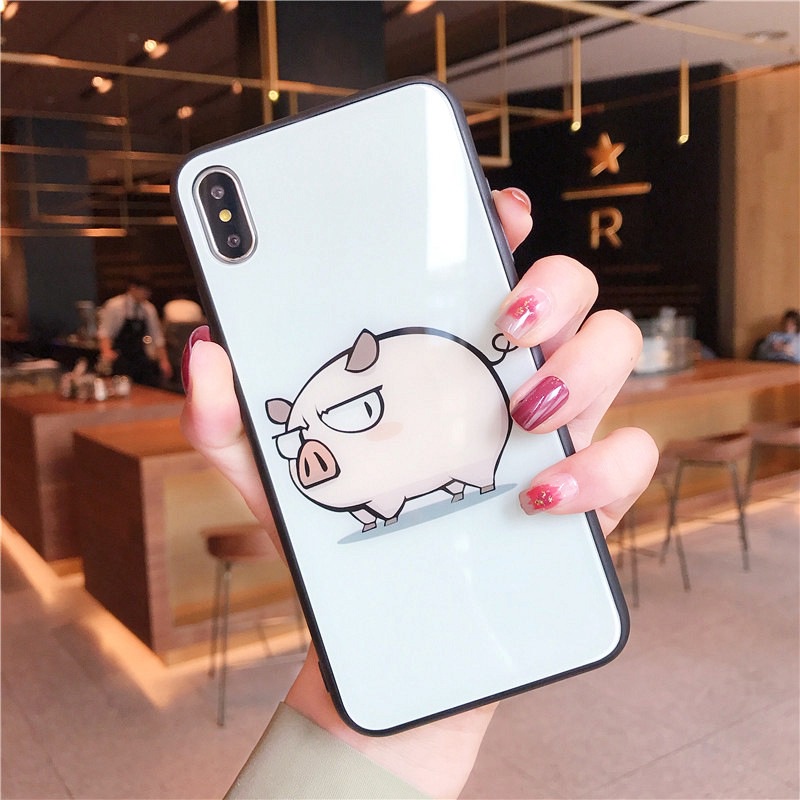 Ốp lưng iphone kính heo hờn dỗi case 14plus 14 pro max 13 12 promax 11 mini 6 6s 7 8 plus x xr xs Se
