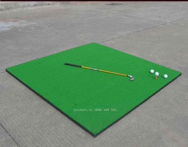 Thảm tập Golf swing kích thước 1,5x1,5m - Tặng kèm 2 tee và 3 bóng