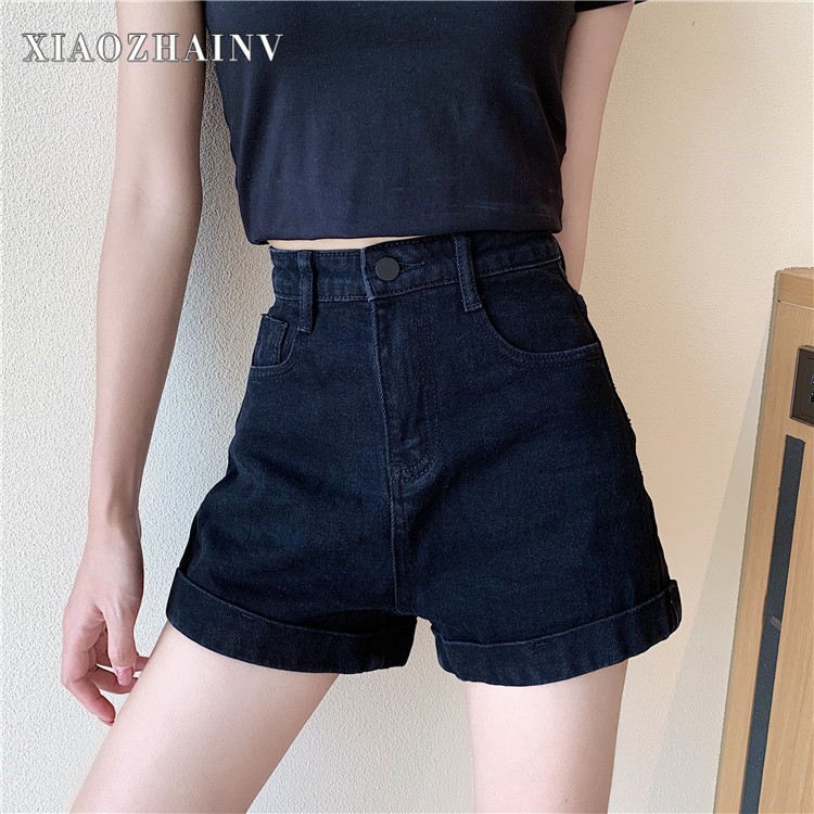 Xiaozhainv Quần Ngắn Denim Ống Rộng Lưng Cao Phong Cách Hàn Quốc Cho Nữ | BigBuy360 - bigbuy360.vn