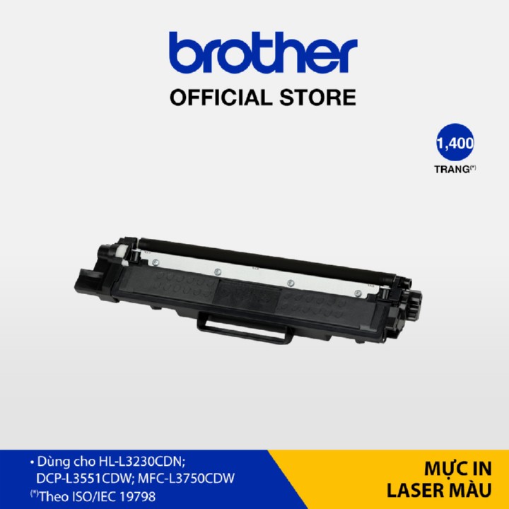 [Mã ELTECHZONE giảm 5% đơn 500K] Mực in laser màu Brother TN-263BK (đen) cho HL-L3230CDN/ DCP-L3551CDW/ MFC